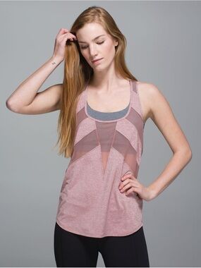 Lululemon Athletica If You’re Lucky Mesh-Panel Athletic Tank